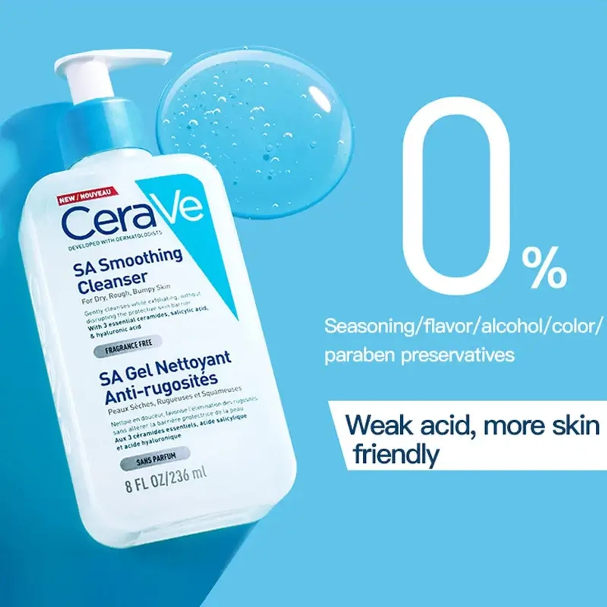 CeraVe Sa Smoothing Cleanser 236ml (100% Original) - Image 4