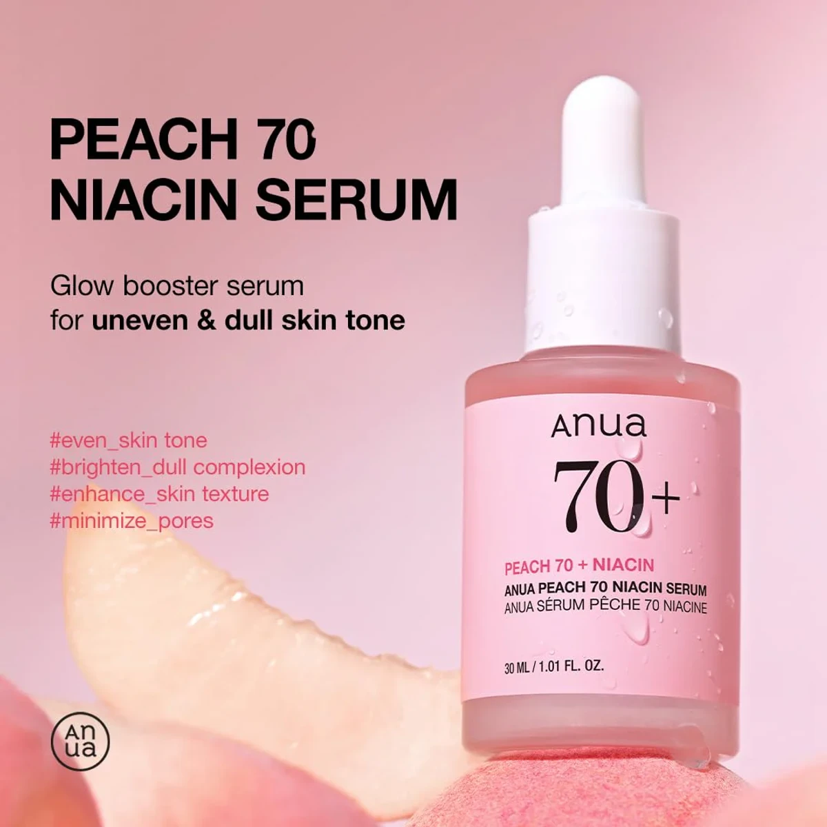 Anua Peach 70% Niacin Serum (30ml) - Image 4