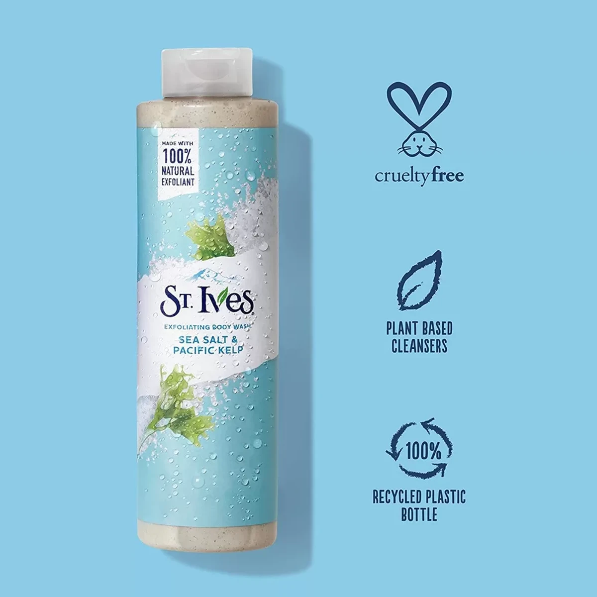 St. Ives Exfoliating Body Wash with Sea Salt & Pacific Kelp-650ml - Image 3