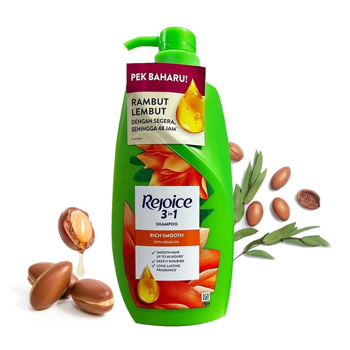 Rejoice 3 in 1 Rich Smooth with Argan Oil Shampoo (600ml)