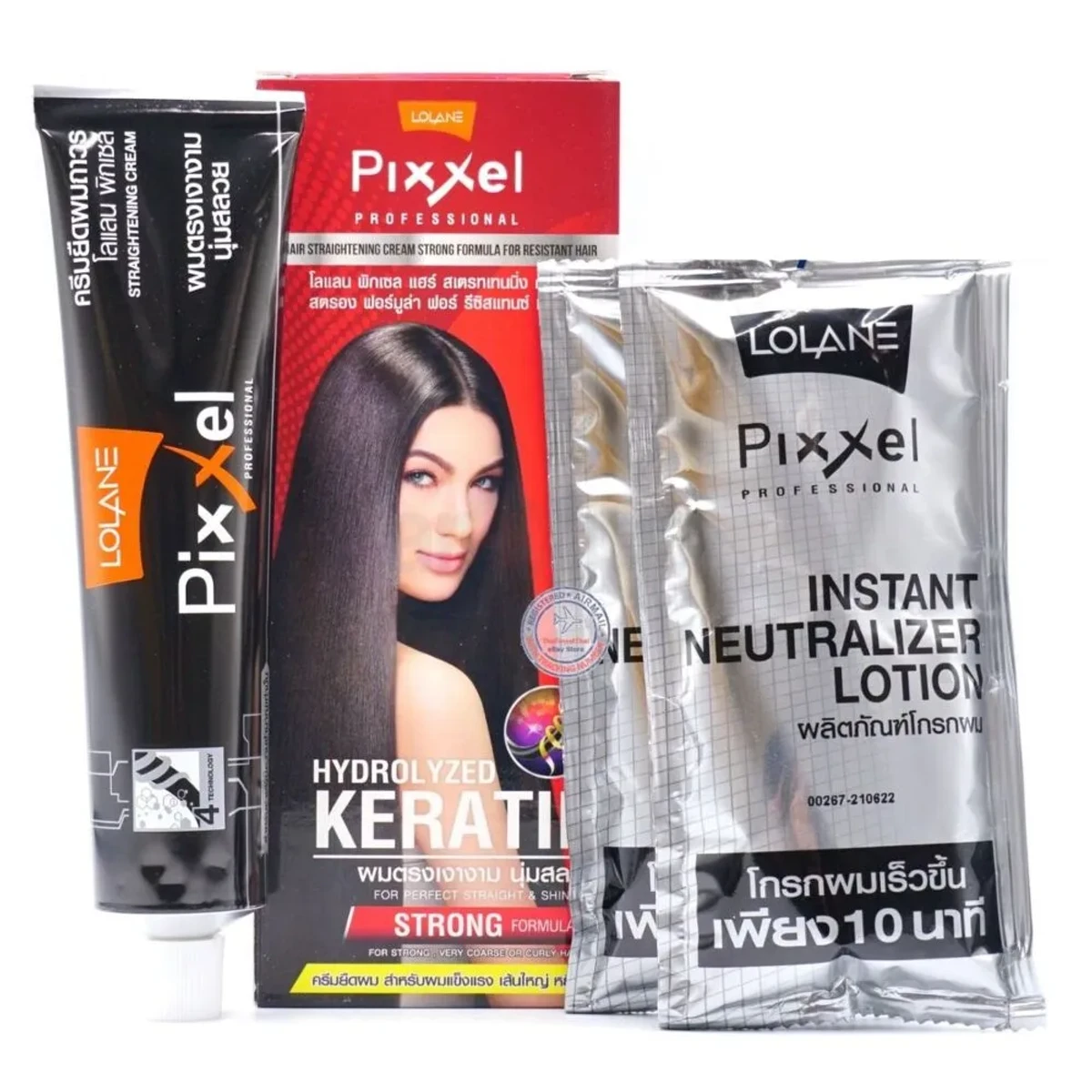 Lolane Pixxel Professional Hair Straightening Cream (110g/60g)