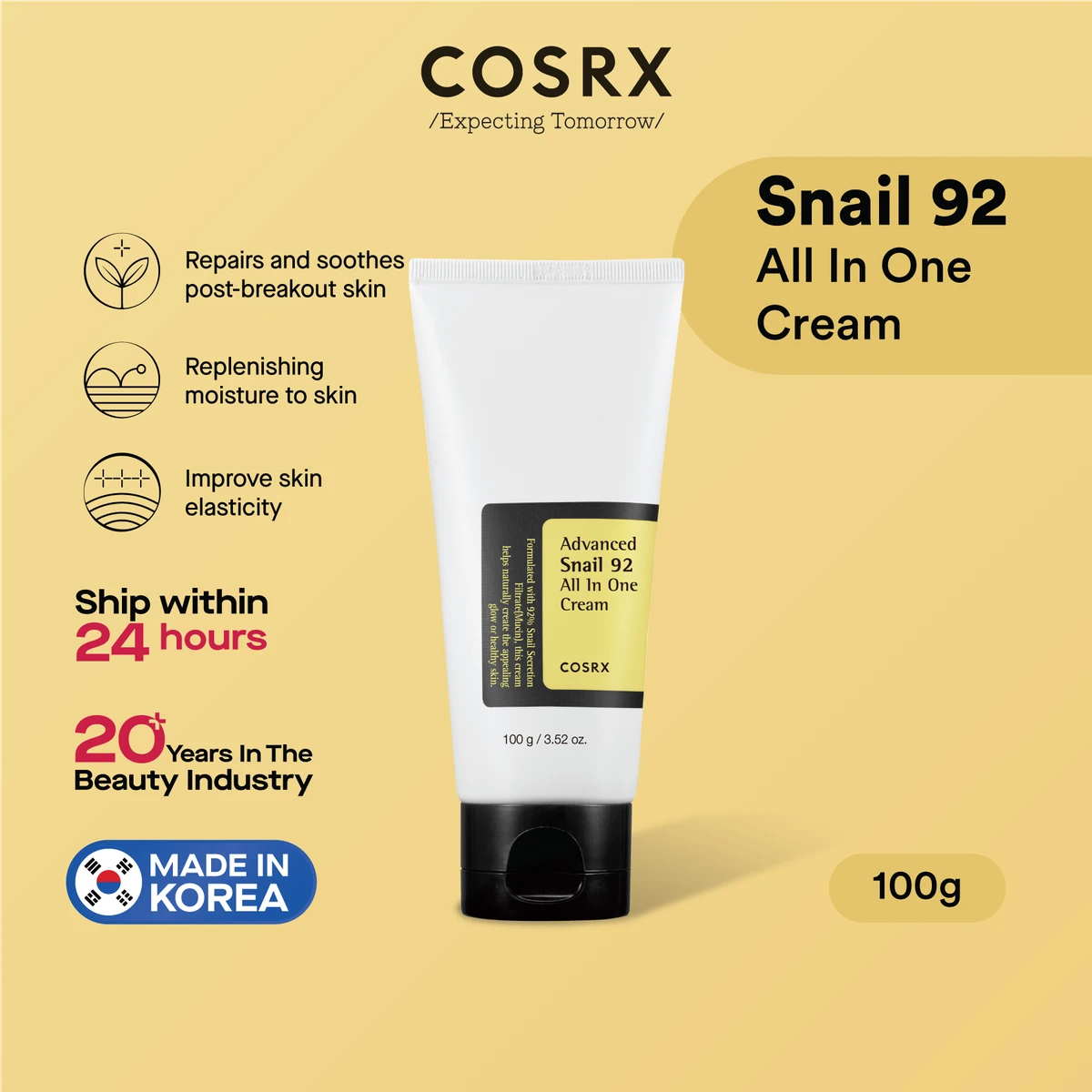 Cosrx Advanced Snail 92 All In One Cream (100gr) - Image 7