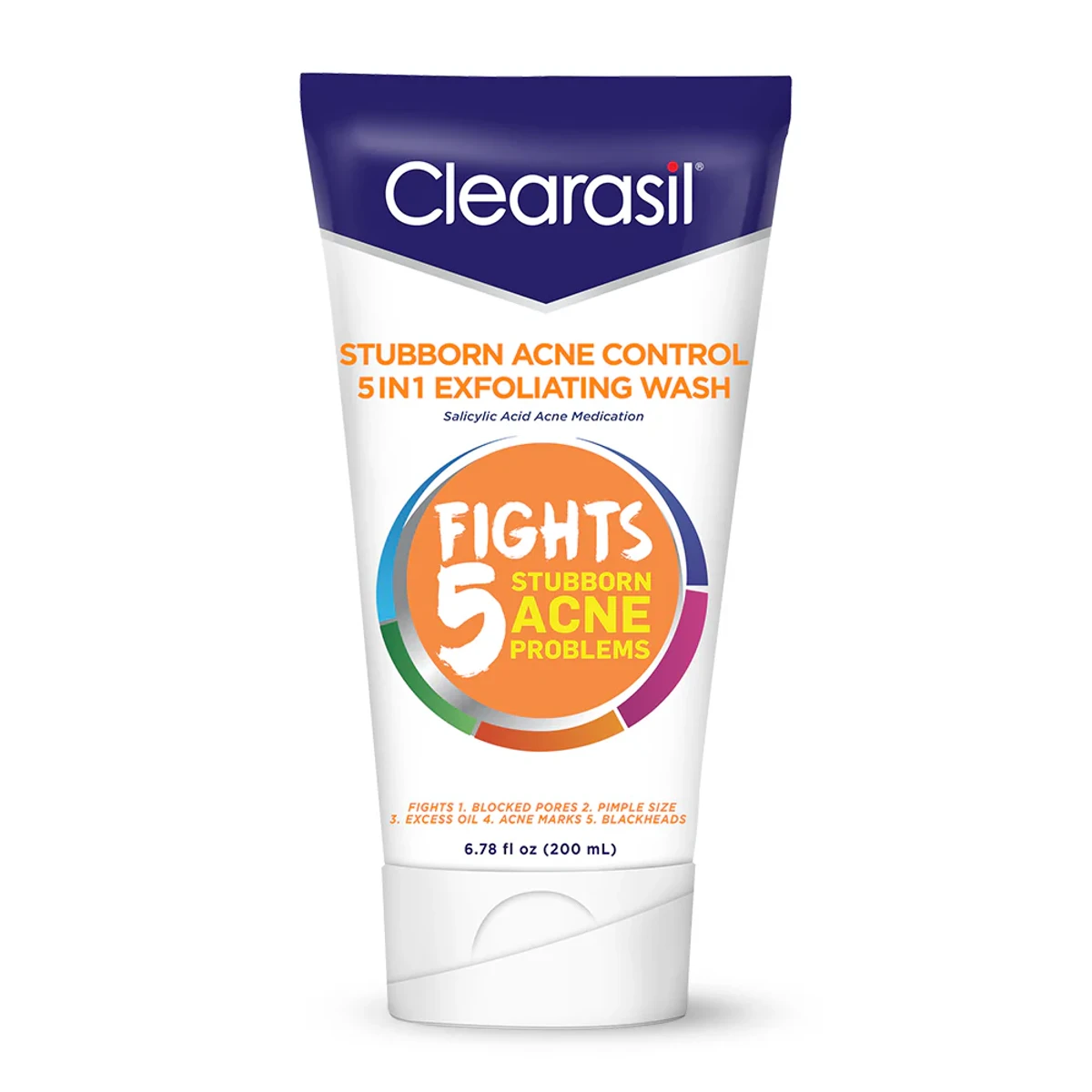 Clearasil Stubborn Acne Control 5in1 Exfoliating Wash 200ml