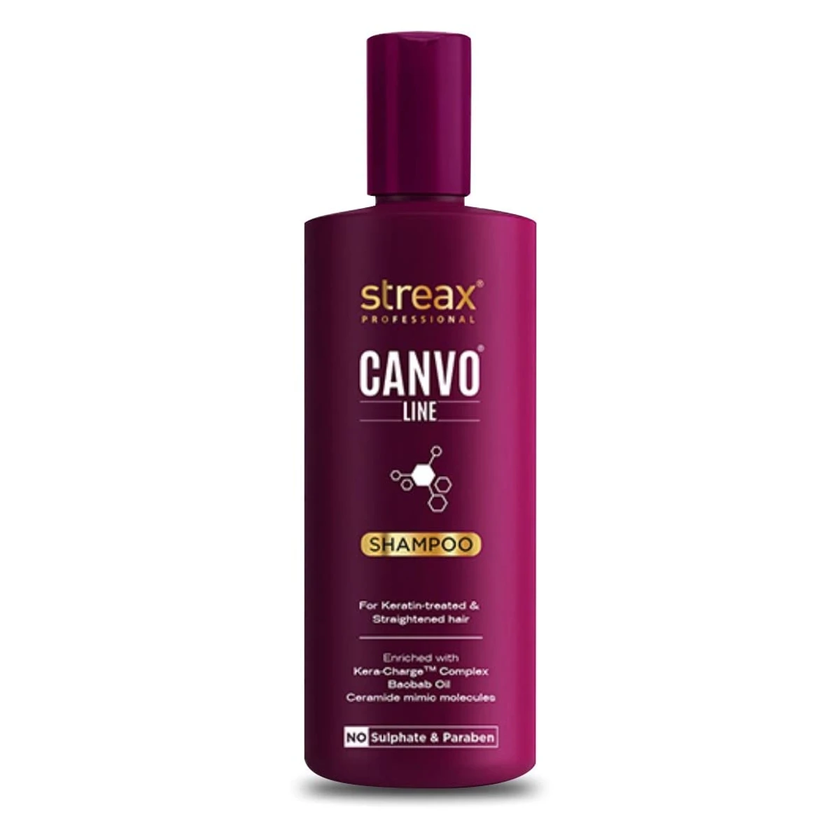 Streax Professional Canvo Line Shampoo For Keratin Treated And Straightened Hair 300ml