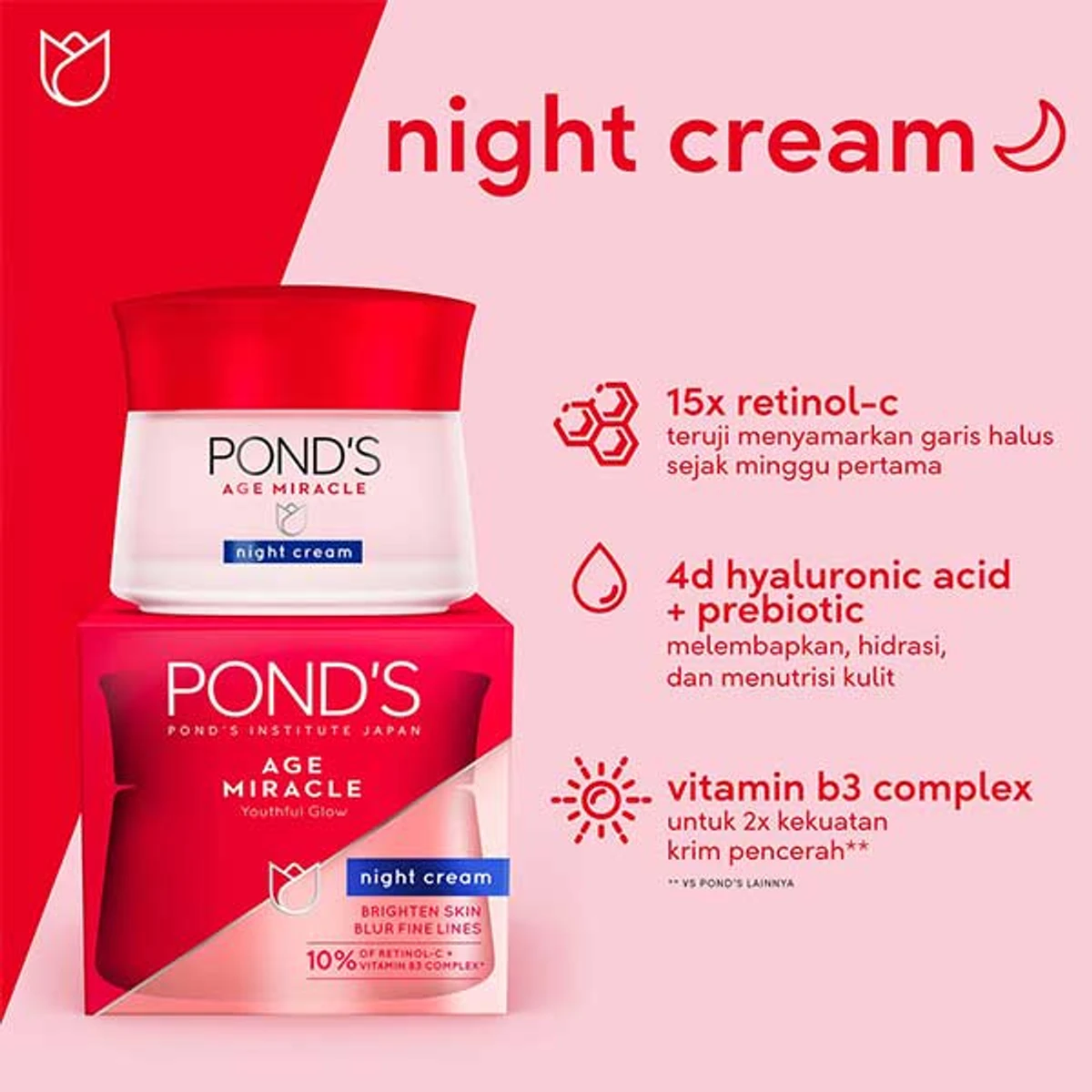 Pond's Age Miracle Night Cream (50gr) - Image 6