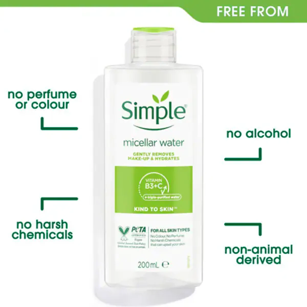 Simple Kind To Skin Micellar Cleansing Water (200ml) - Image 5