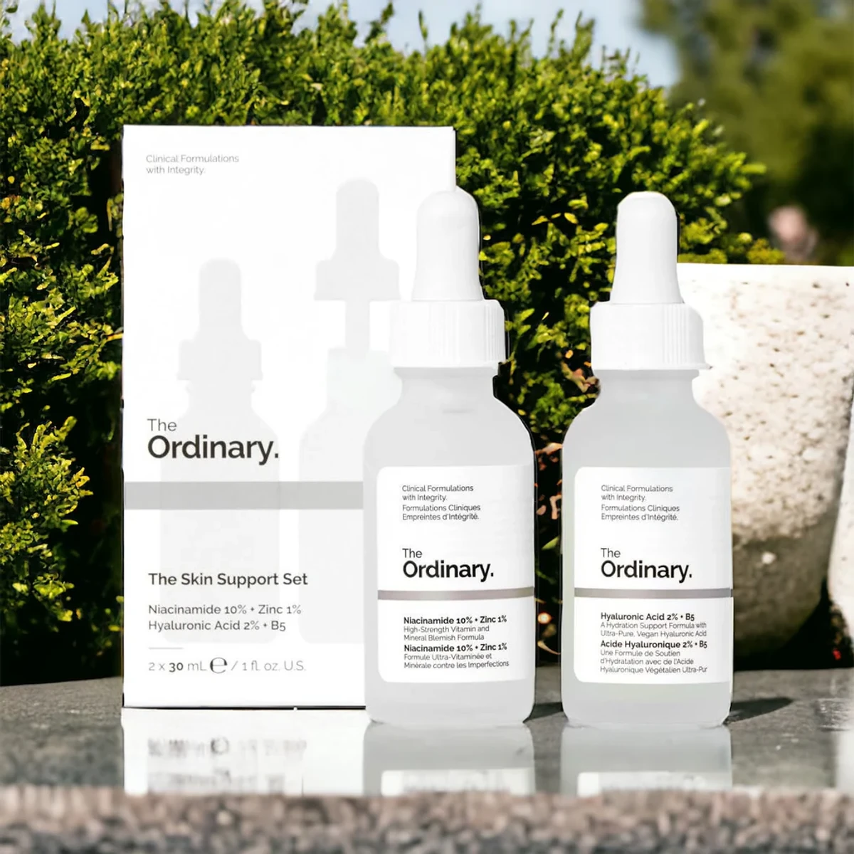 The Ordinary The Skin Support Set With Niacinamide 10% + Zinc 1% & Hyaluronic Acid 2% + B5