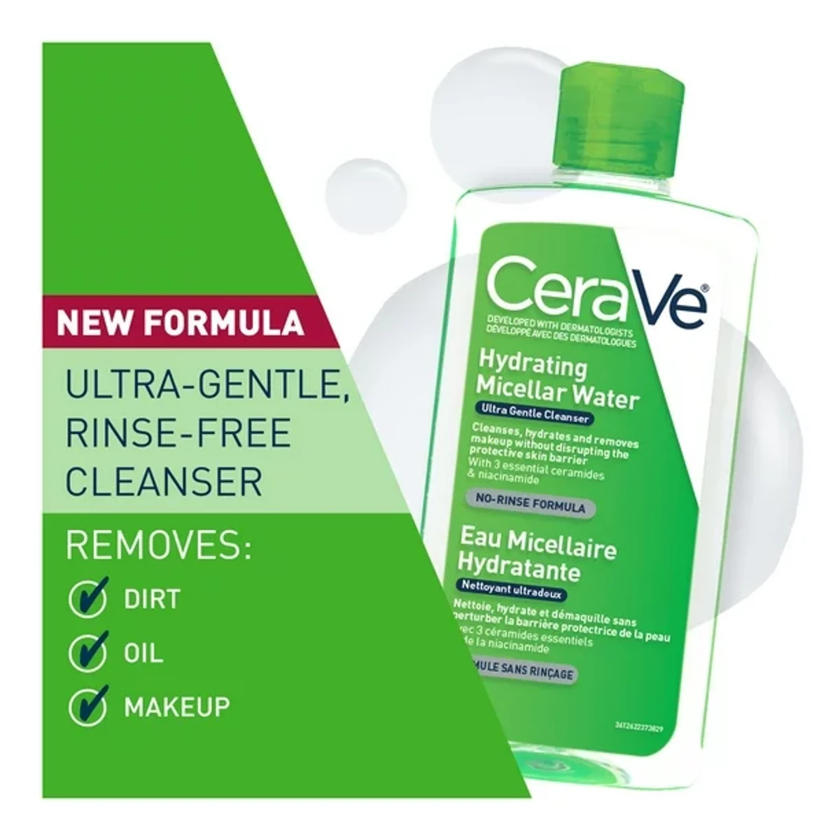 CeraVe Micellar Cleansing Water (Fragrance Free) 295ml - Image 3