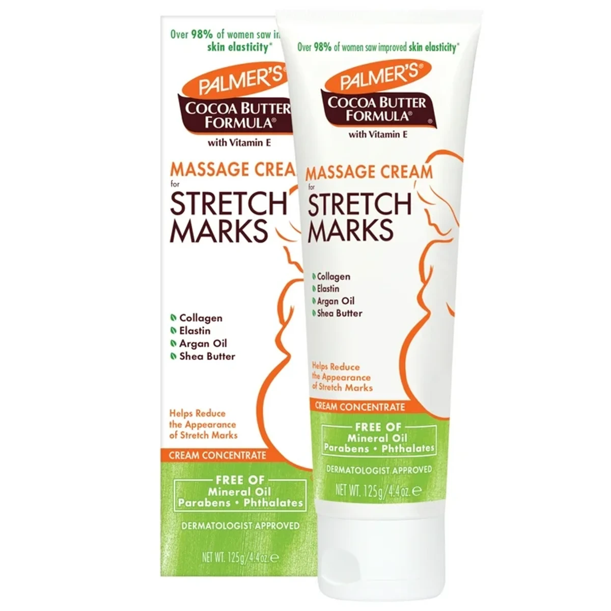 Palmer’s Stretch Marks Massage Cream With Cocoa Butter Formula, Collagen, Elastin, Argan Oil & Shea Butter (125gm) - Image 4