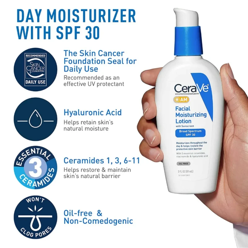 CeraVe AM Facial Moisturizing Lotion SPF 30-89ml (USA)