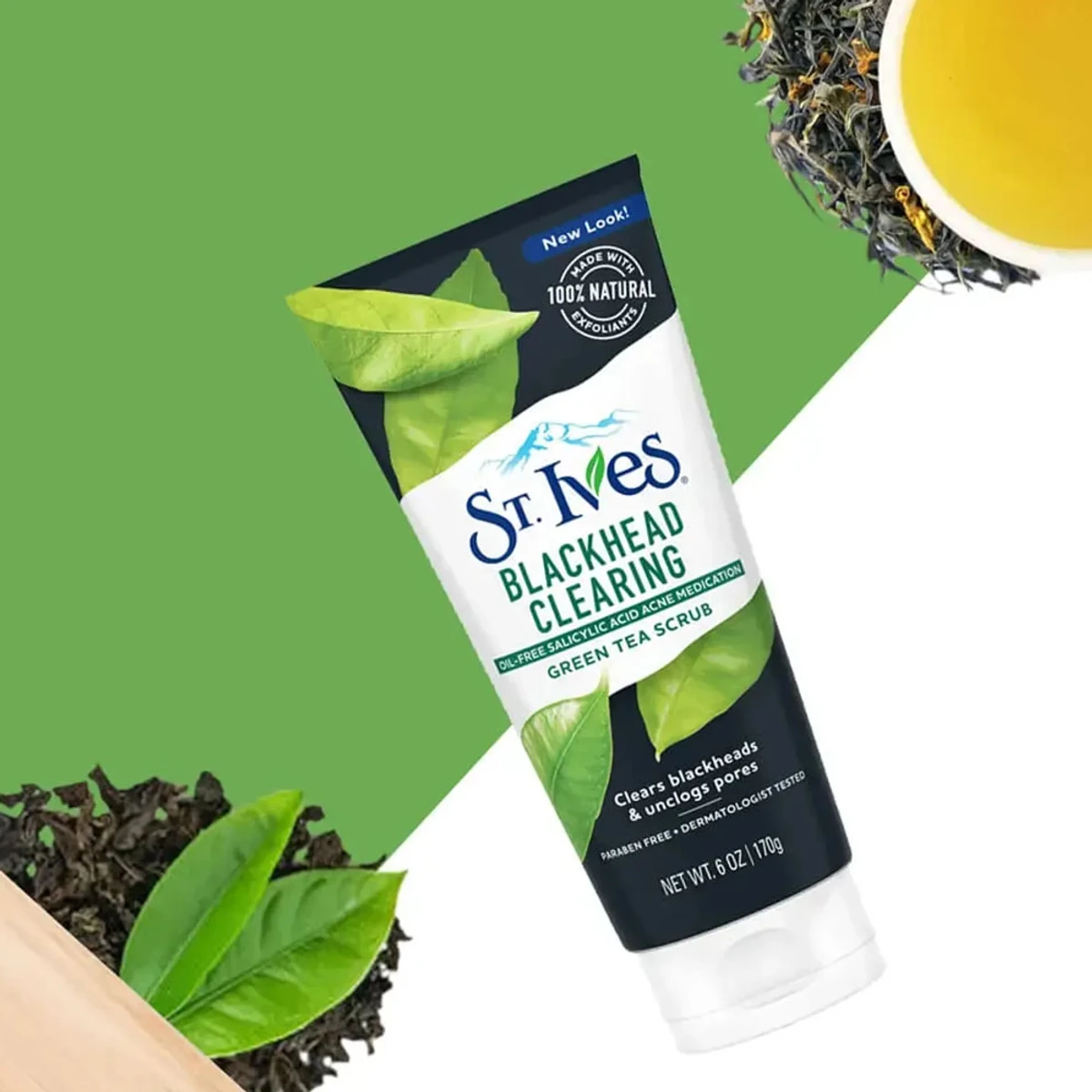 St. Ives Blackhead Clearing Green Tea Scrub 170g - Image 4