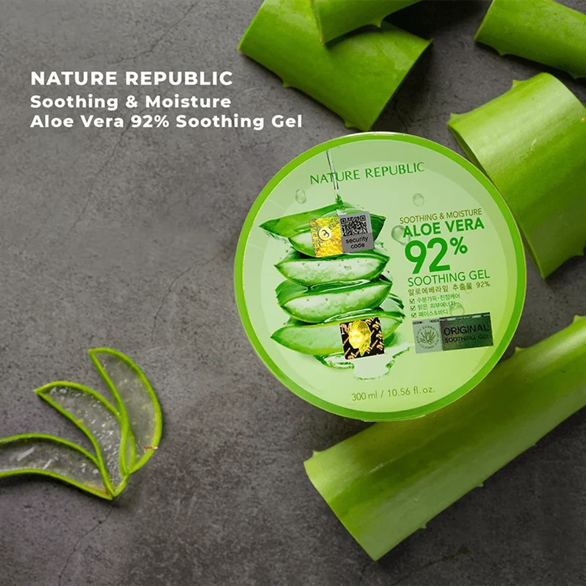 Nature Republic Soothing & Moisture Aloe Vera 92% Soothing Ge l(300ml) - Image 6