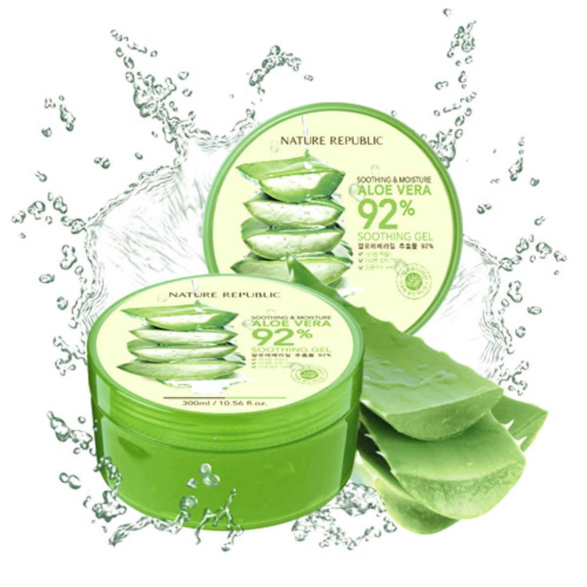 Nature Republic Soothing & Moisture Aloe Vera 92% Soothing Ge l(300ml) - Image 4