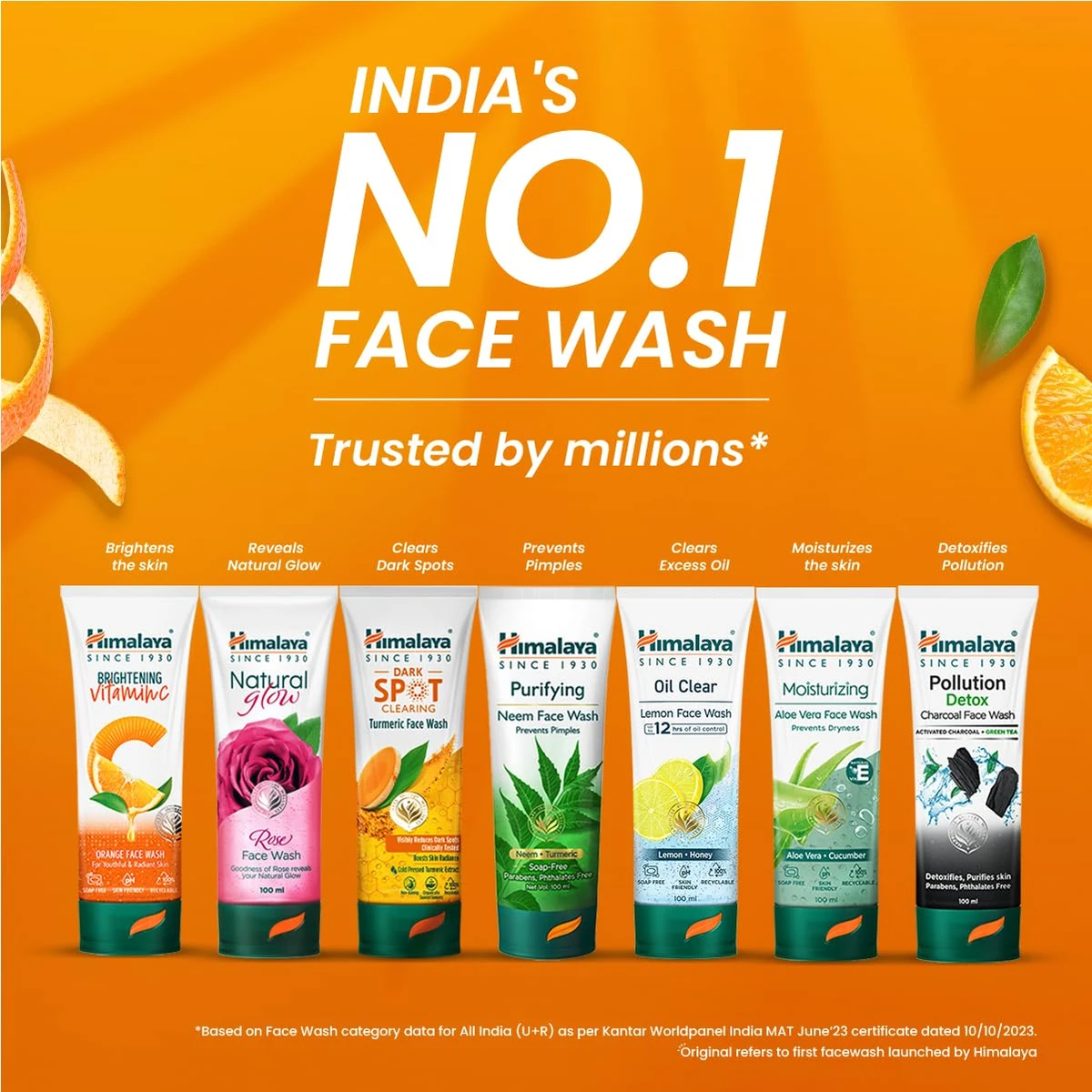 Himalaya Brightening Vitamin C Orange Face Wash 100ml - Image 4