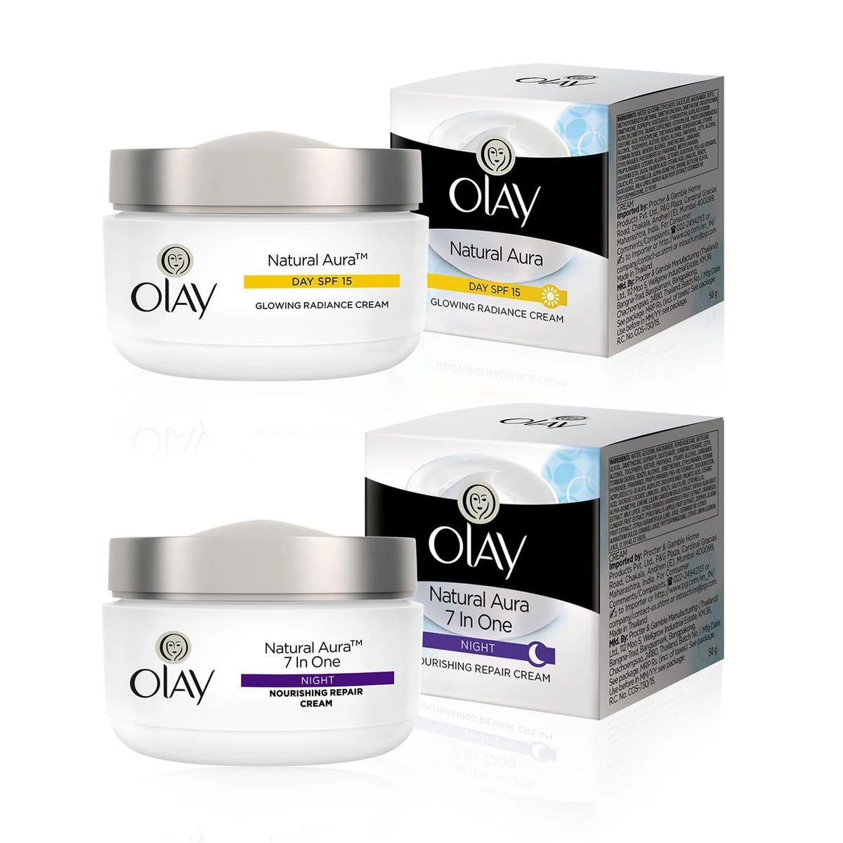 Olay Natural Aura All In One Radiance Night Cream With Mulberry Extract (50g) - Image 3