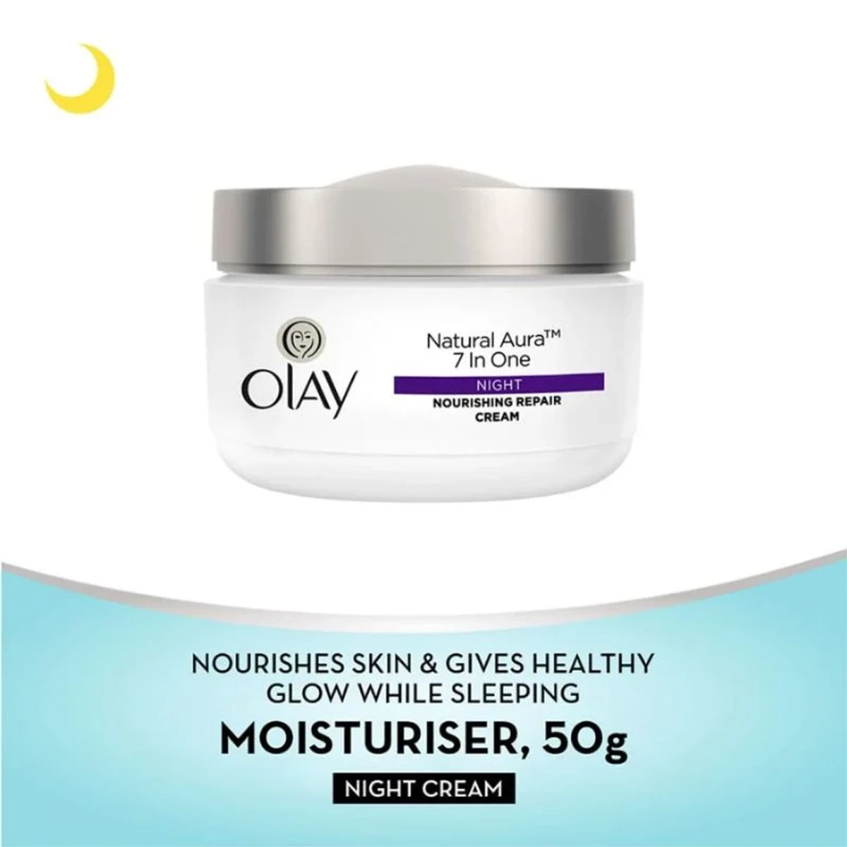 Olay Natural Aura All In One Radiance Night Cream With Mulberry Extract (50g)