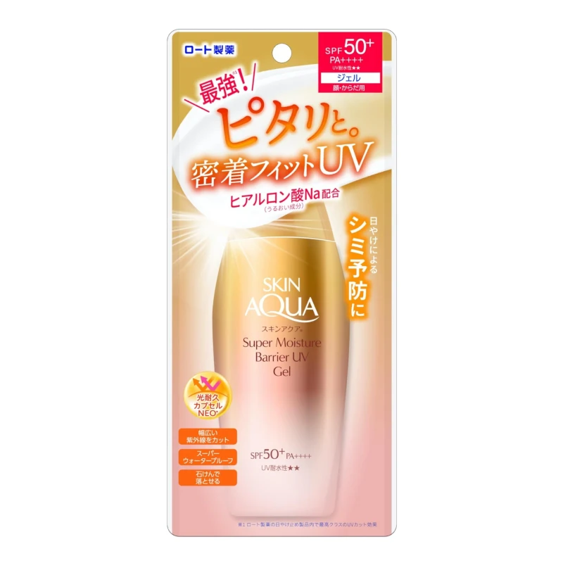 Rohto Skin Aqua Super Moisture Barrier UV Gel Sunscreen SPF 50+ PA ++++(100grm)