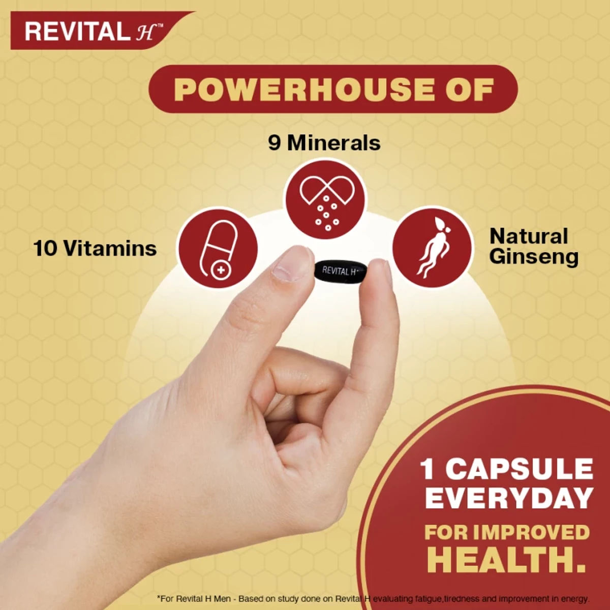 Revital H Multivitamin For Men (30 Capsules) - Image 3