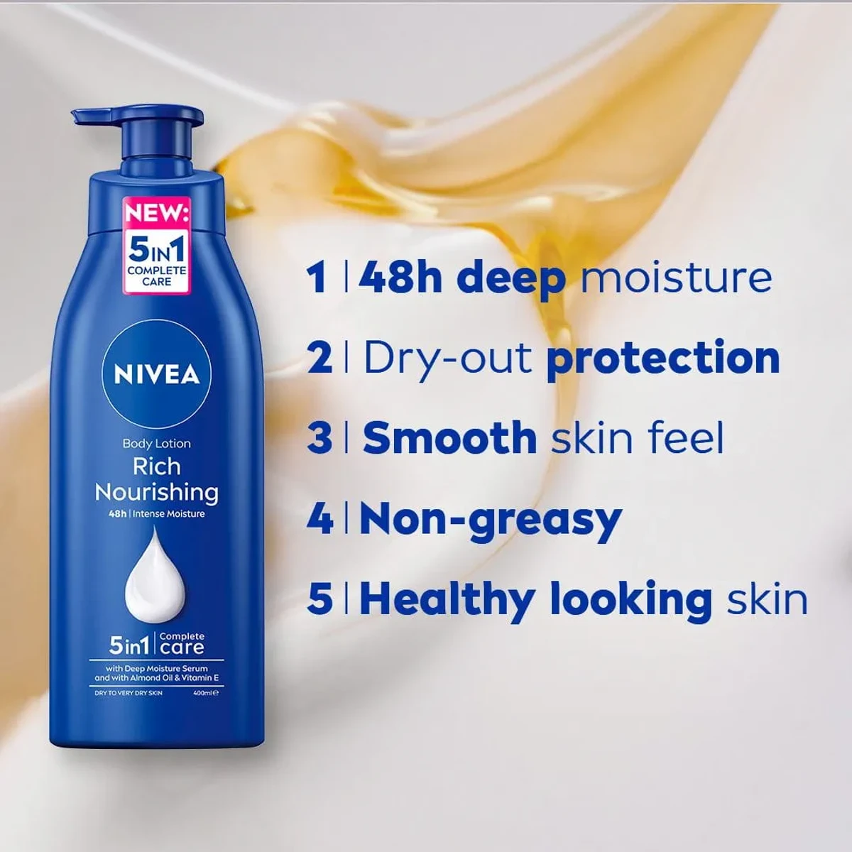 NIVEA Rich Nourishing Body Lotion 400 ML - Image 3