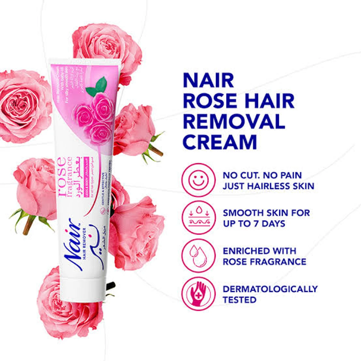 Nair Rose Hair Removal Cream (110g) - Image 3