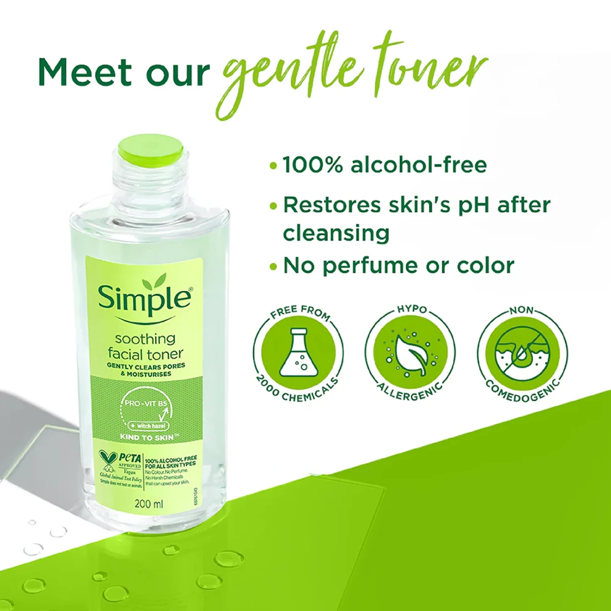 Simple Kind To Skin Soothing Facial Toner (200ml)