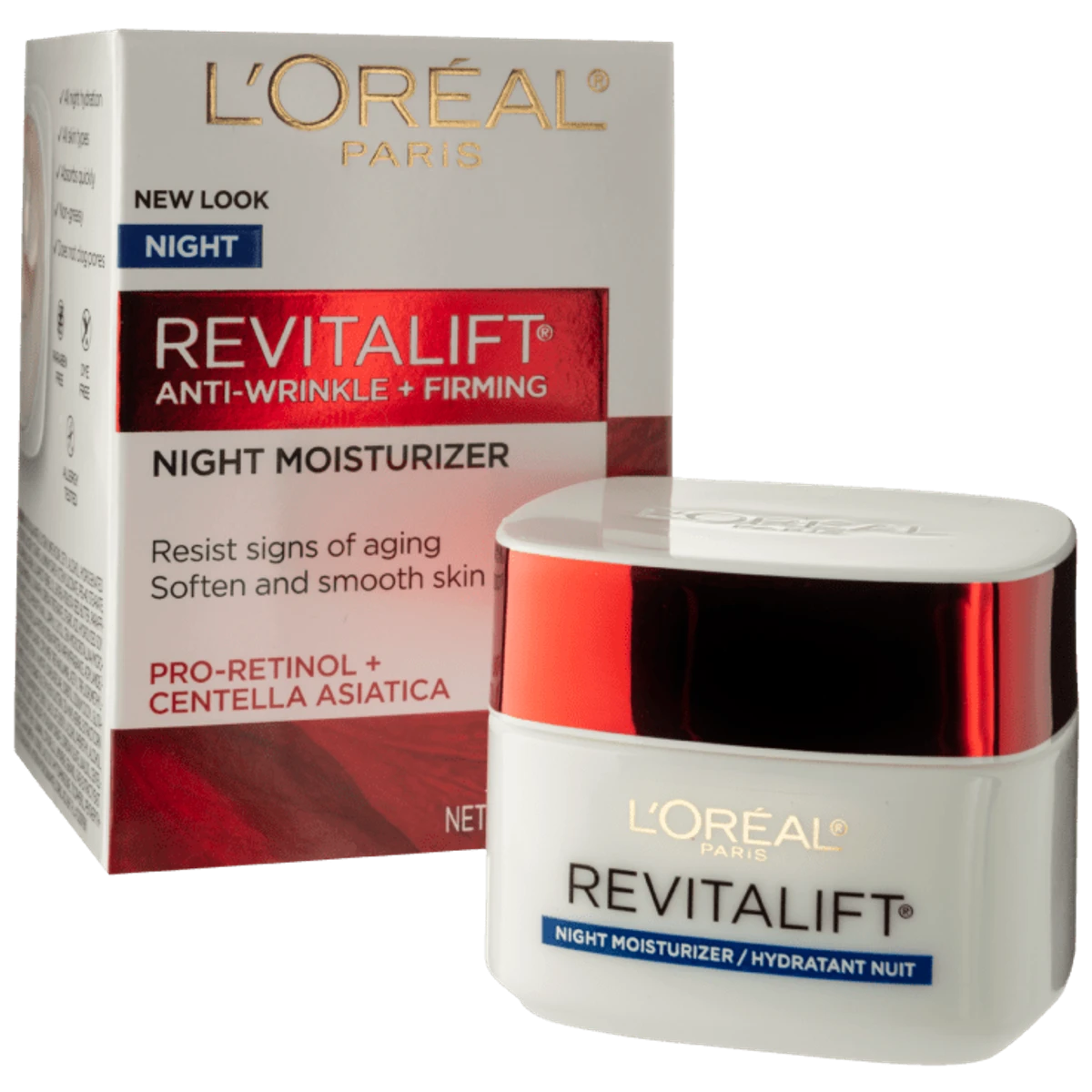 L'Oreal Paris, RevitaLift Anti-Wrinkle + Firming Night Cream Moisturizer -1.7 OZ (48g)