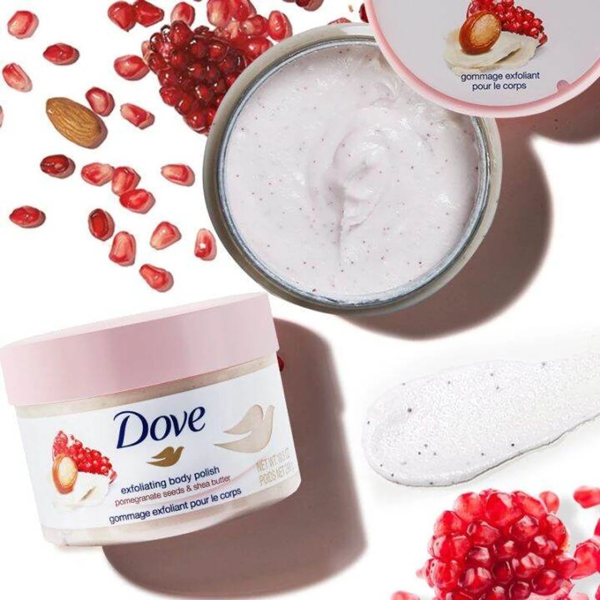 Dove Exfoliating Pomegranate Seeds & Shea Butter Scent Body Scrub (225ml)