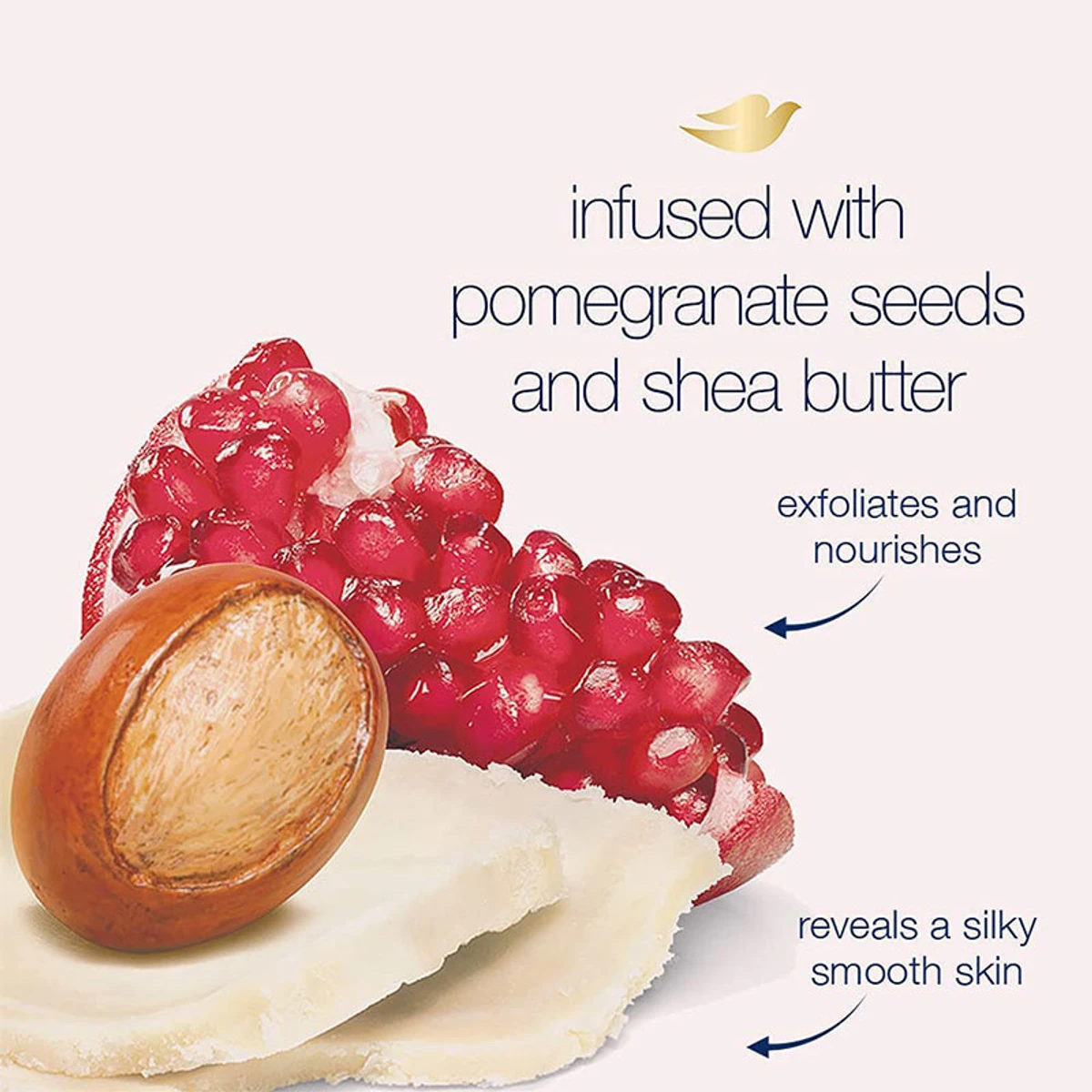 Dove Exfoliating Pomegranate Seeds & Shea Butter Scent Body Scrub (225ml) - Image 4