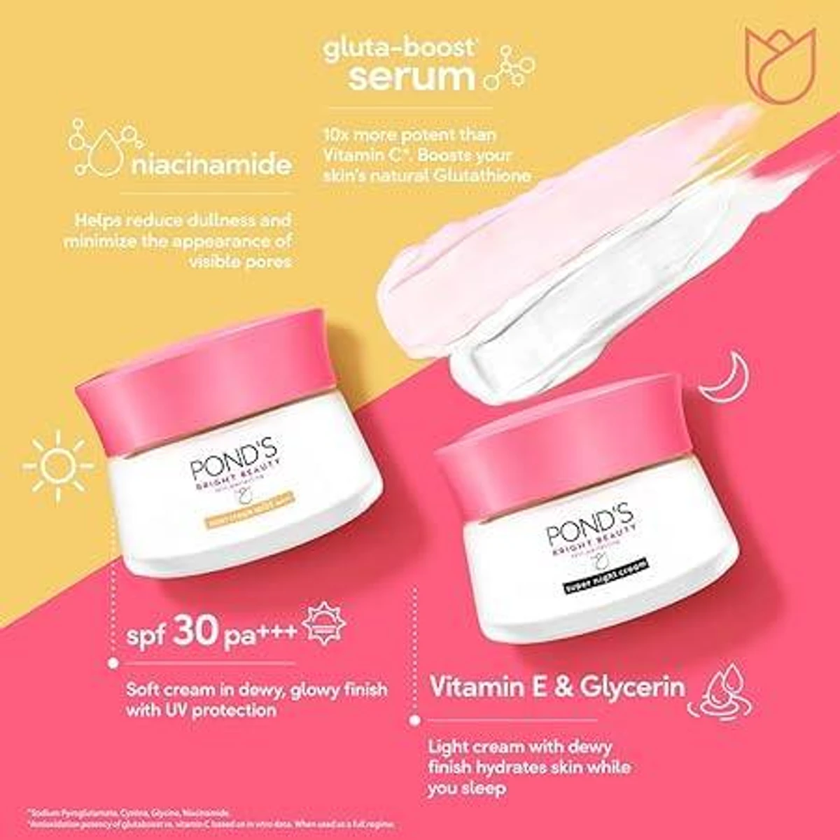 Pond's Bright Beauty Serum Night Cream (50ml) - Image 3