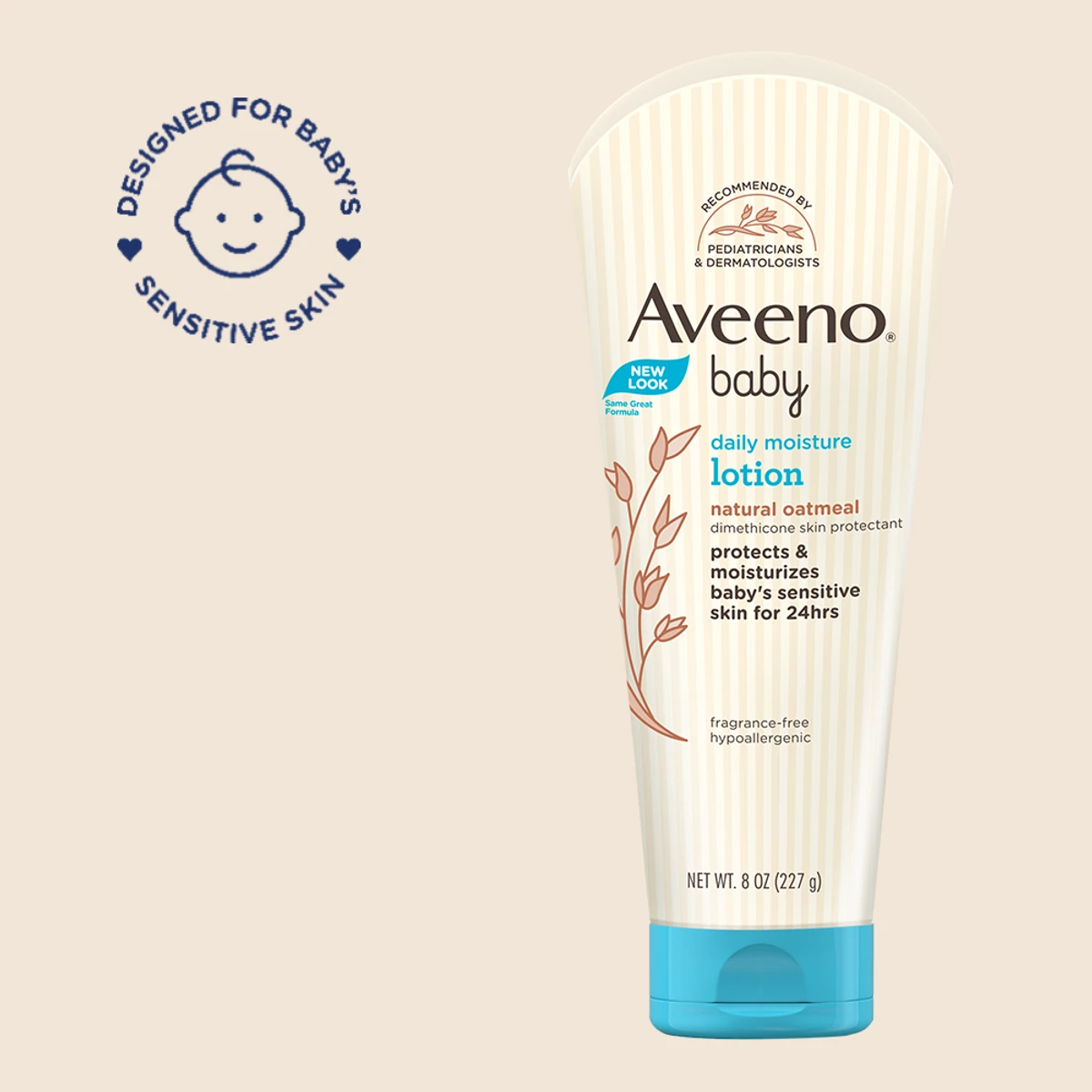 Aveeno Baby Daily Moisture Body Lotion with Natural Oatmeal (227g)