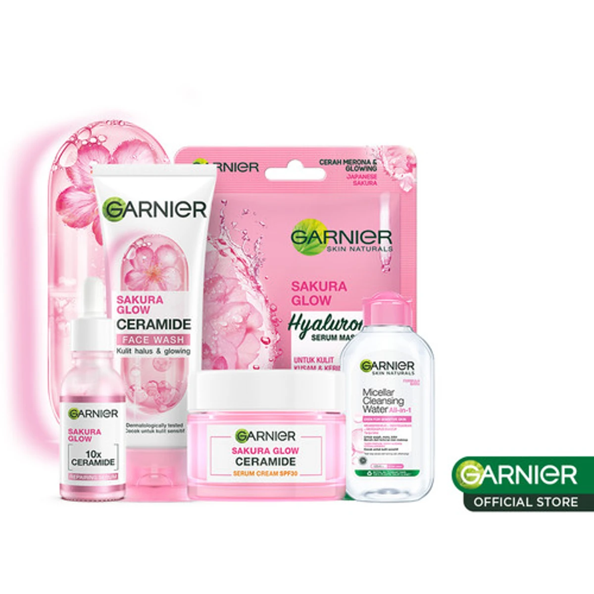 Garnier Sakura Glow Ceramide Face Wash 100ml - Image 3