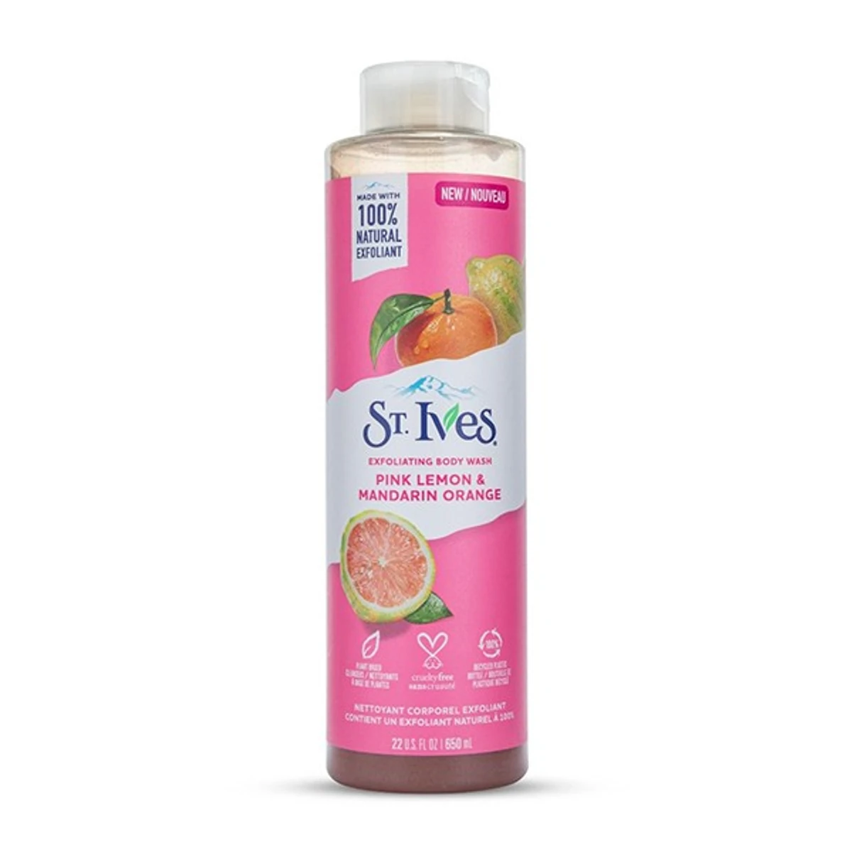 St. Ives Pink Lemon & Mandarin Orange Exfoliating Body Wash 650ml