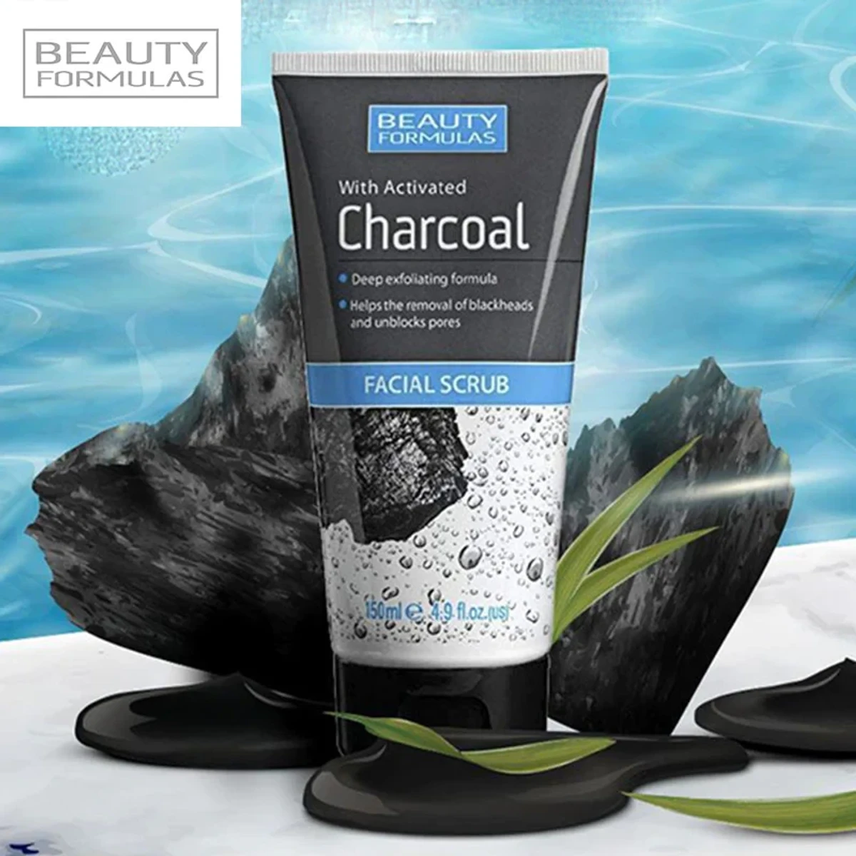 Beauty Formulas Charcoal Facial Scrub (150ml)