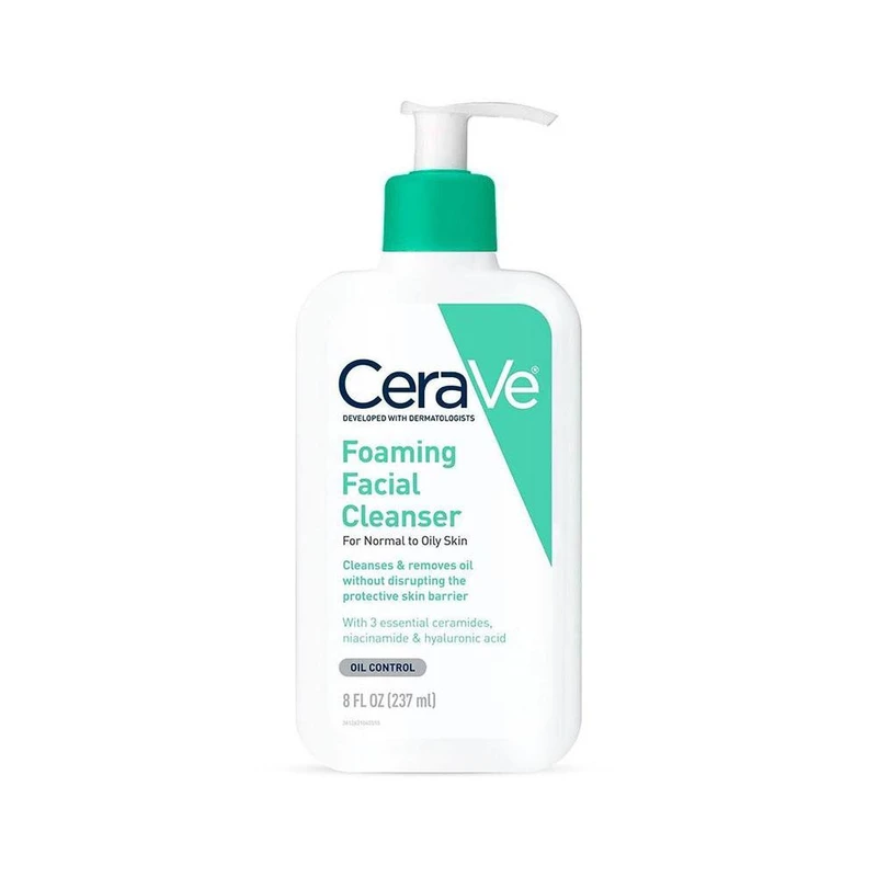 Cerave Foaming Facial Cleanser for Normal To Oily Skin (237ml/87ML)