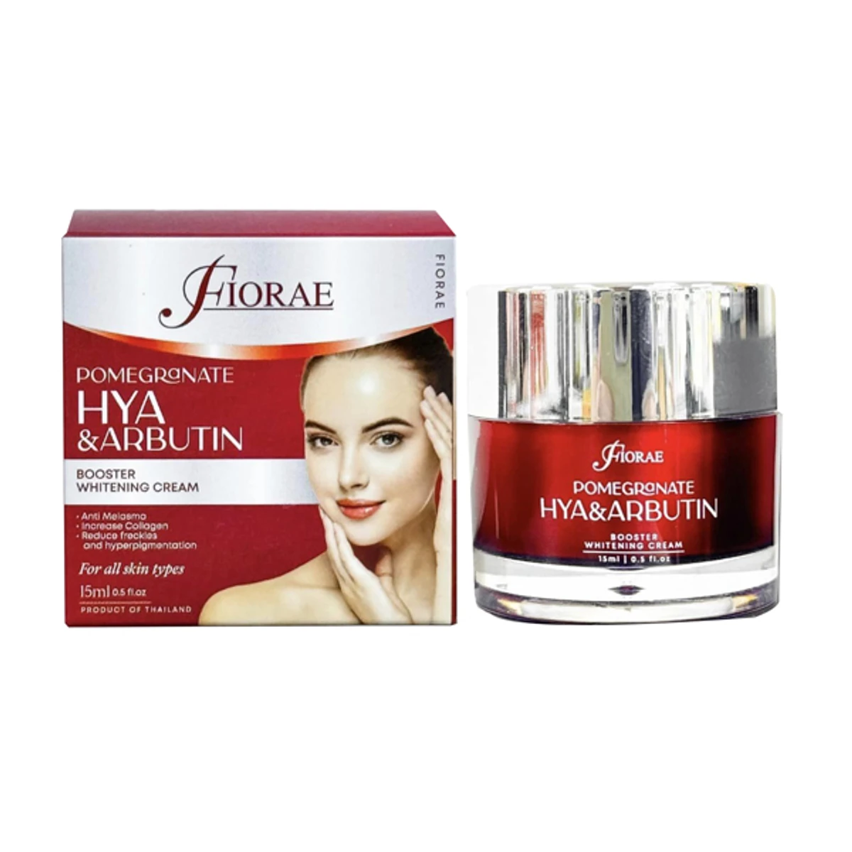 Fiorae Pomegranate Hya & Arbutin Booster Whitening Cream (15ml)