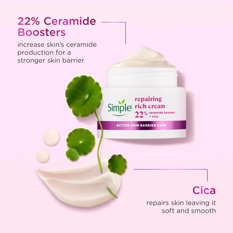 Simple Repairing Rich Face Cream Moisturiser 50ml - Image 3