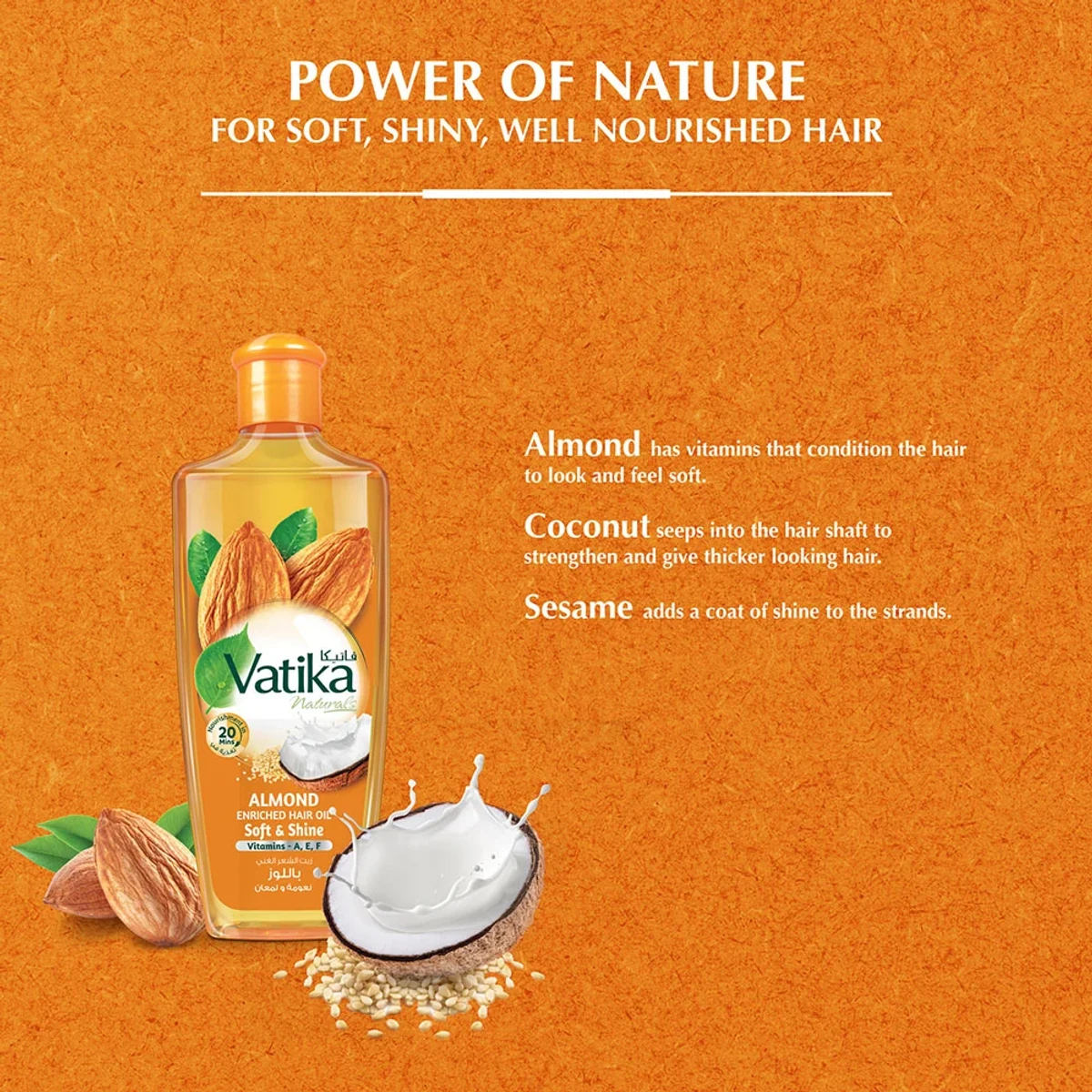 Vatika Naturals Almond Enriched Hair Oil 300ml - Image 4