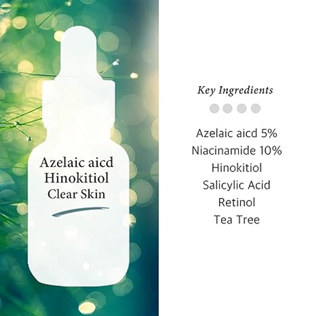 Cos De Baha Acne Clearing Serum (Azelaic Acid Hinokitiol Clear Skin) - 30ml - Image 3