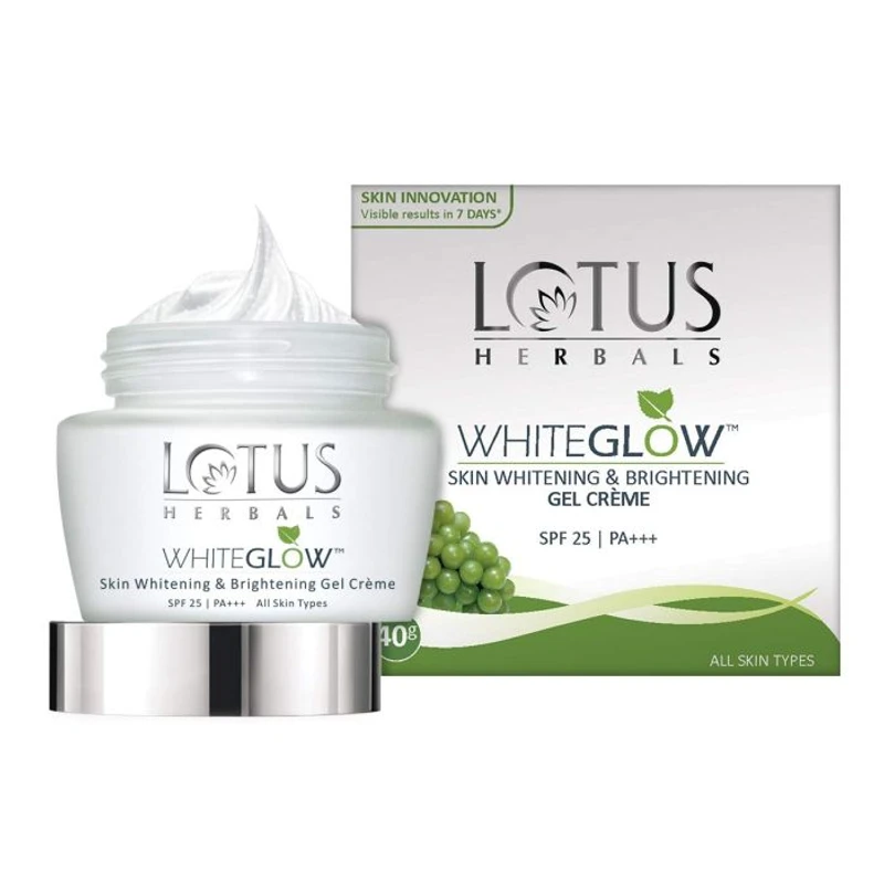 Lotus Herbals WhiteGlow Skin Whitening And Brightening Gel, Face Cream (40g)