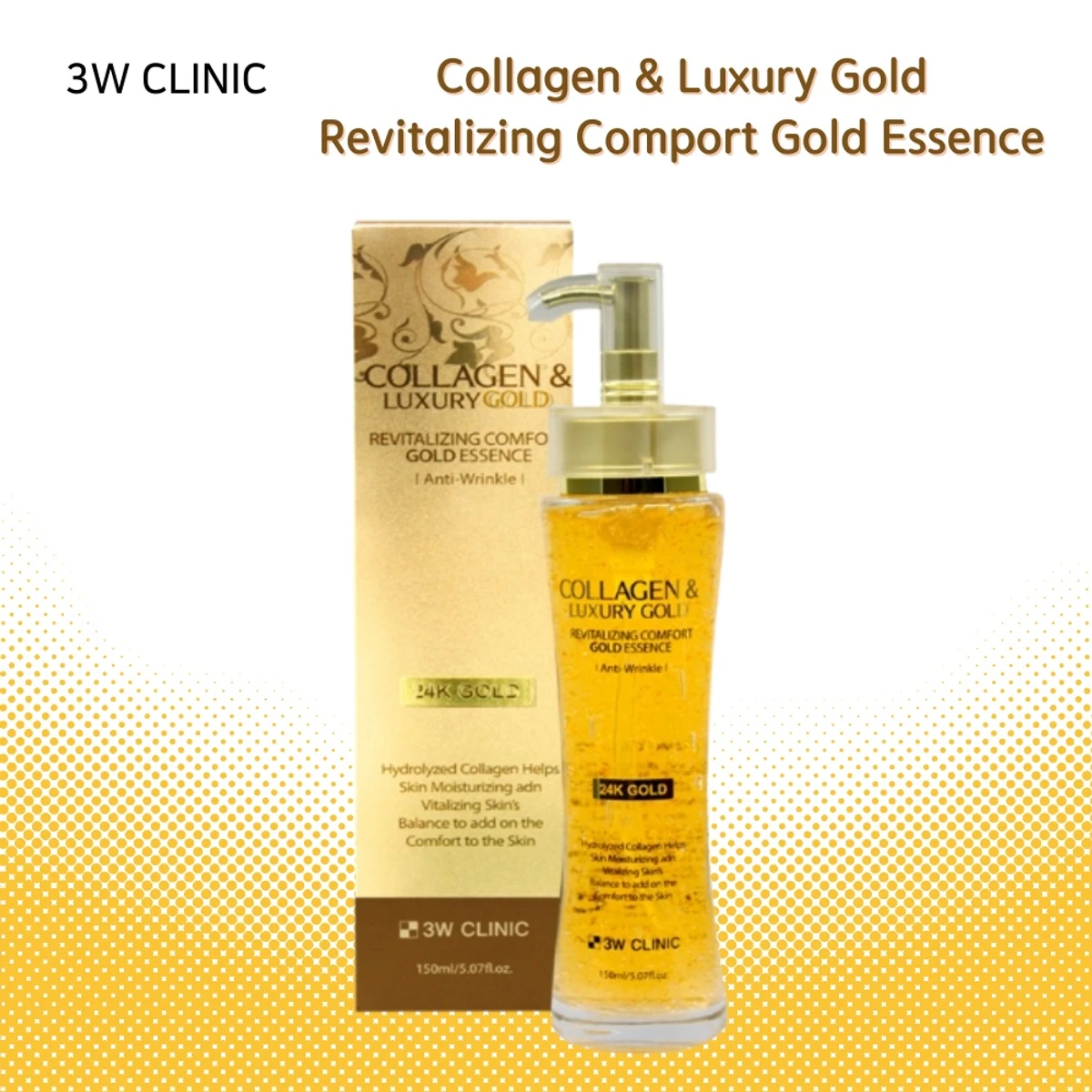 3W Clinic Collagen & Luxury Revitalizing Comfort Gold Essence (150ml)