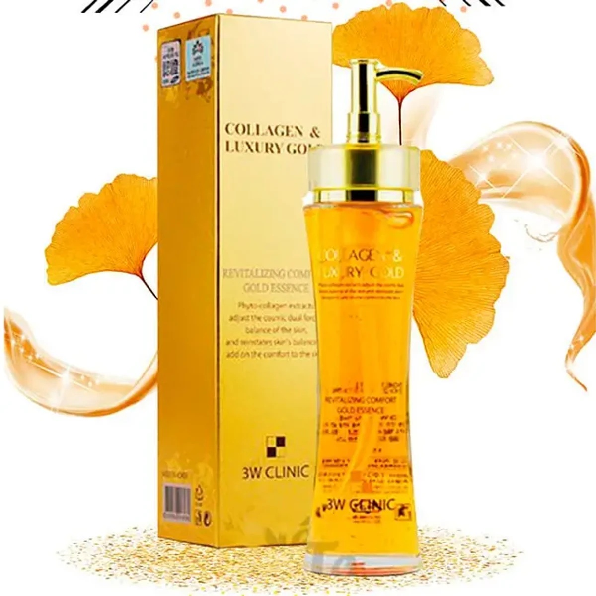 3W Clinic Collagen & Luxury Revitalizing Comfort Gold Essence (150ml) - Image 4