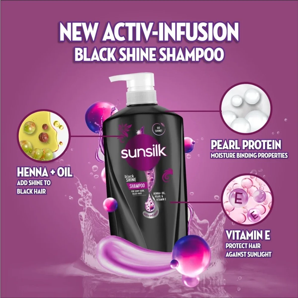 Sunsilk Black Shine, Shampoo (625ml)