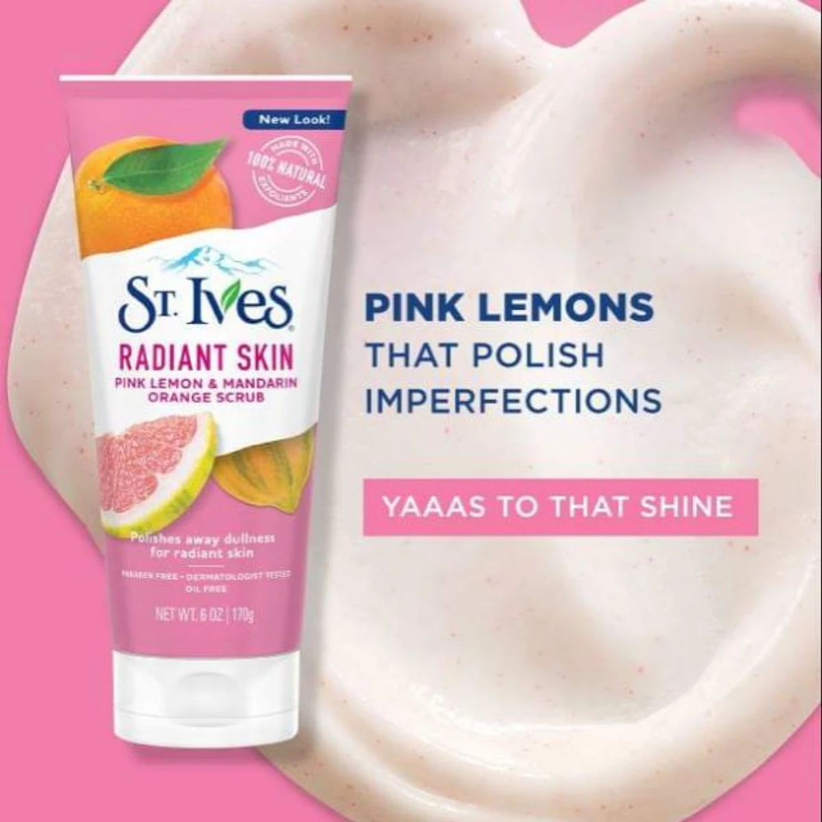 St. Ives Radiant Skin Pink Lemon & Mandarin Orange Scrub -170gm