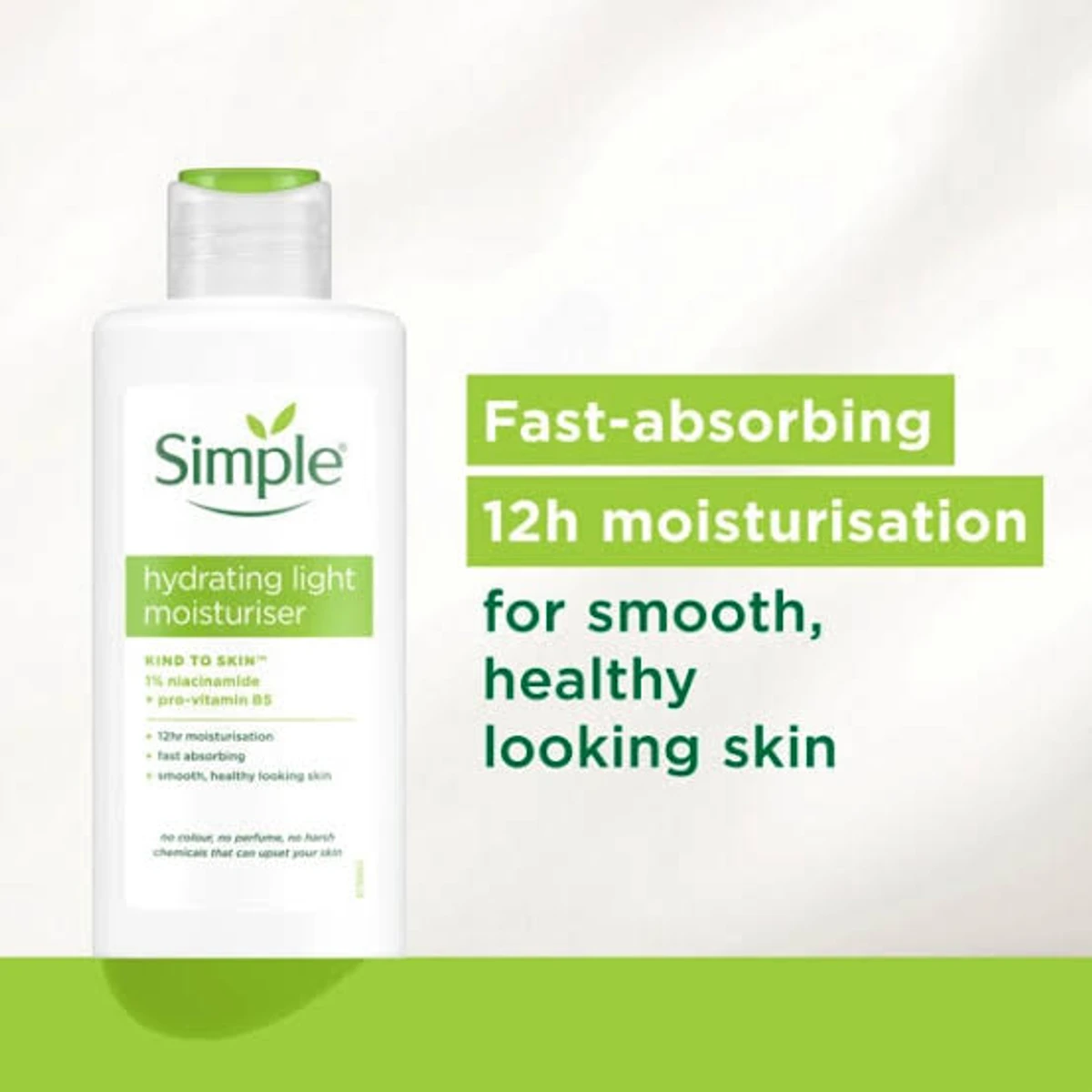 Simple Kind to Skin Hydrating Light Moisturiser with Vitamin B5+E & Niacinamide (125ml) - Image 3