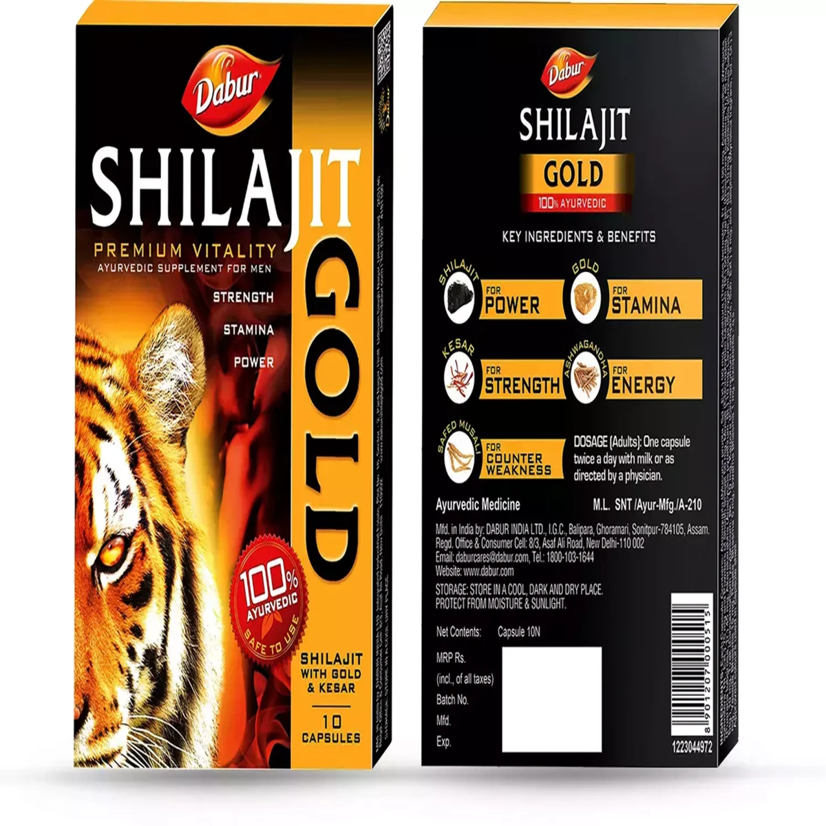 Dabur Shilajit Gold Capsules (20 Capsules) For Men - Image 4