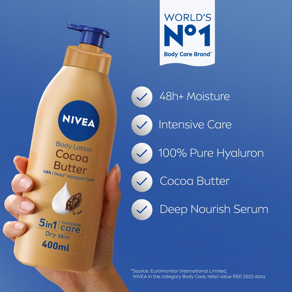 NIVEA® Cocoa Butter Body Lotion 400ml - Image 3