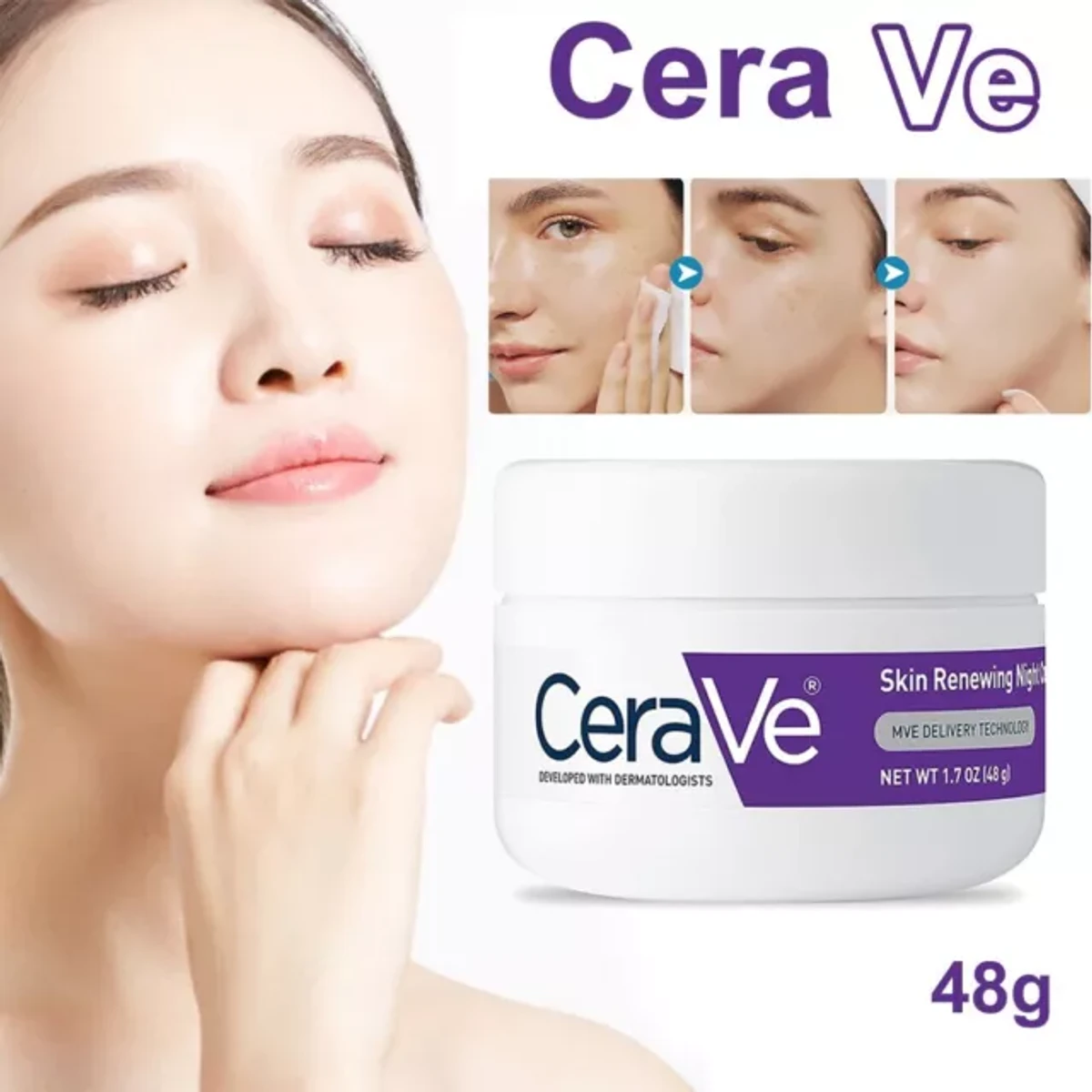 CeraVe Skin Renewing Night Cream (48grm) - Image 6