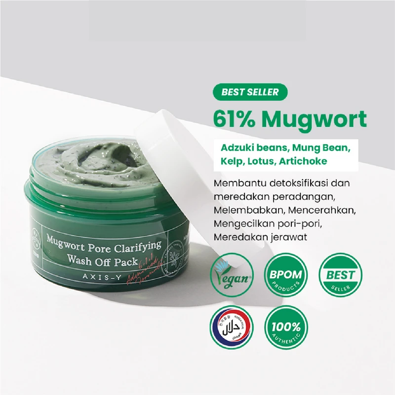 AXIS-Y Mugwort Pore Clarifying Wash Off - 100ml - Image 7