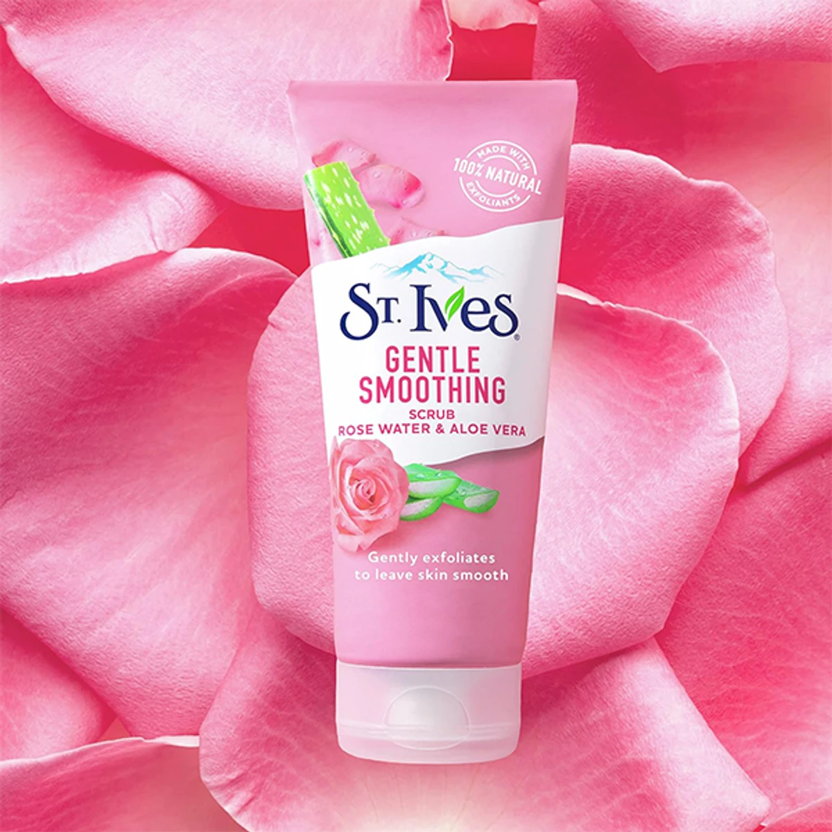 St. Ives Gentle Smoothing Rosewater and Aloe Vera Facial Scrub (170gm)