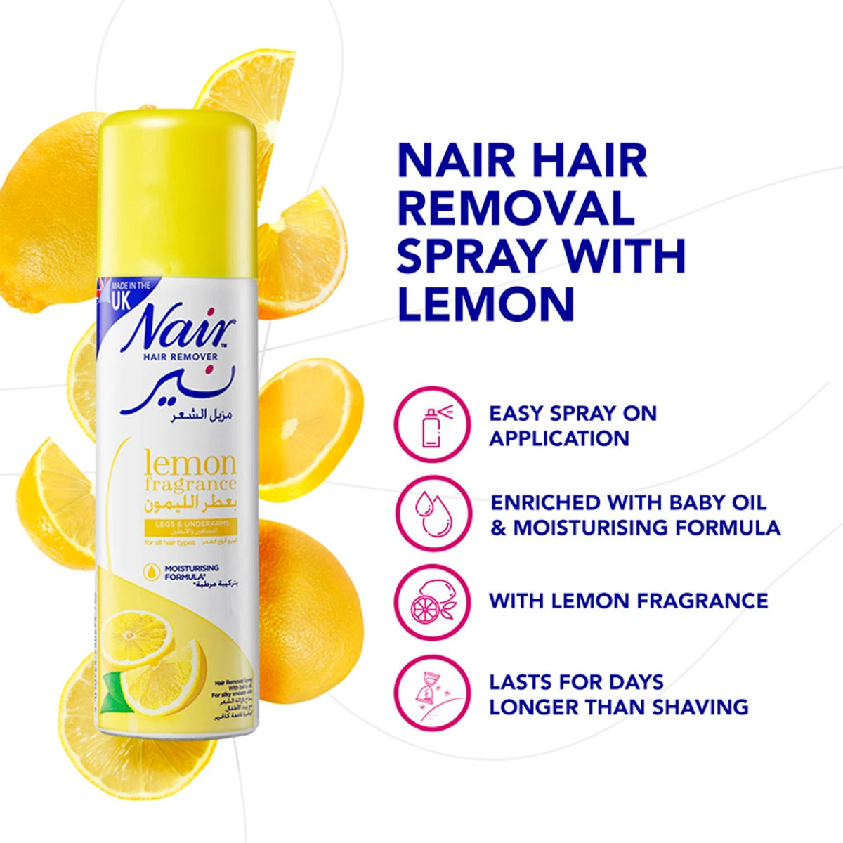 Nair Hair Removal Spray Lemon (200ml)